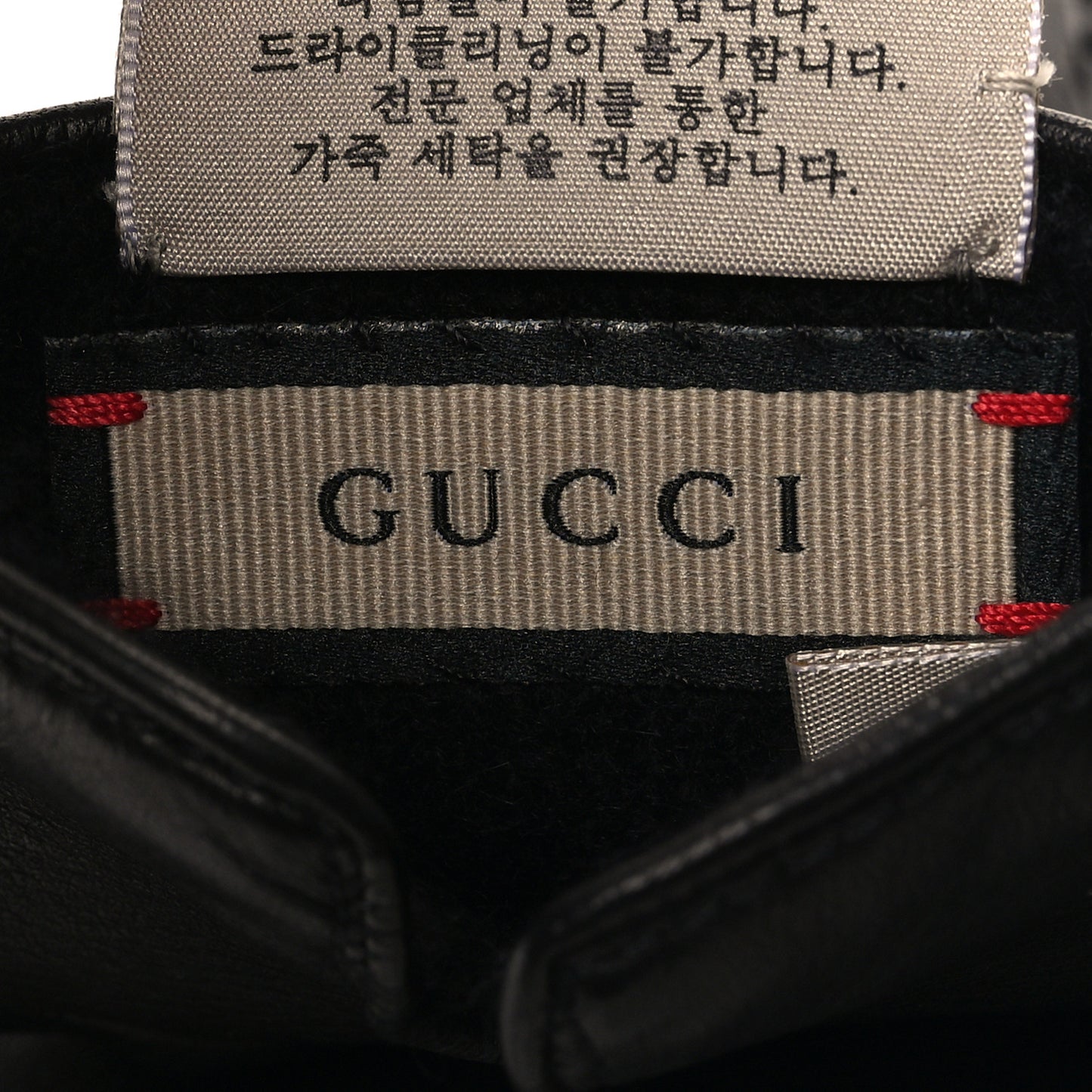 Calfskin Gloves Logo S Black