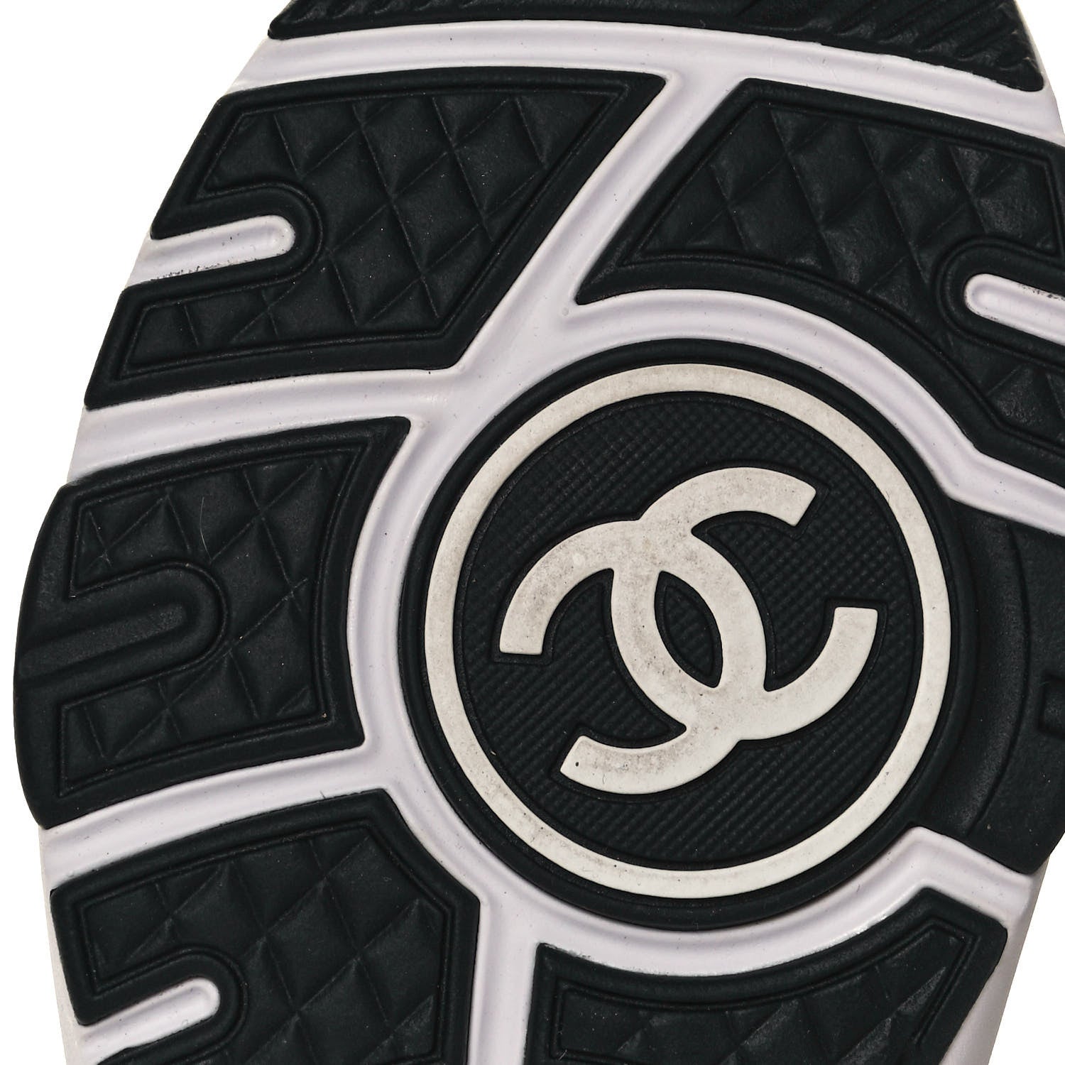 Chanel Mesh Suede Fabric Womens CC Sneakers 39.5 White Ivory Light Beige 7 of 9