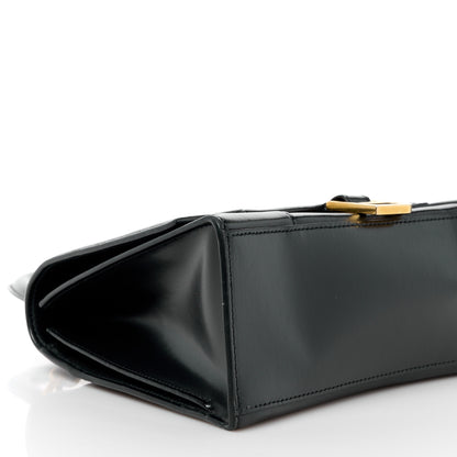 Balenciaga Shiny Box Calfskin Medium Hourglass Top Handle Bag Black 9 of 12