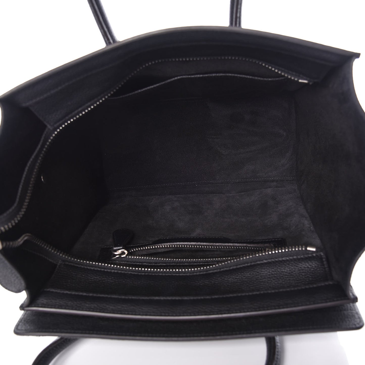 Drummed Calfskin Micro Luggage Black