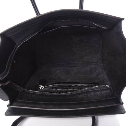 Celine Drummed Calfskin Micro Luggage Black 7 of 10