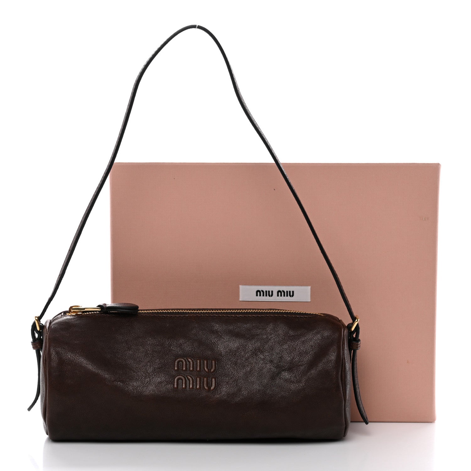 MIU MIU、ケース Miu Miu Nappa Aviator Mini Pouch Briarwood 1828514 – FASHIONPHILE