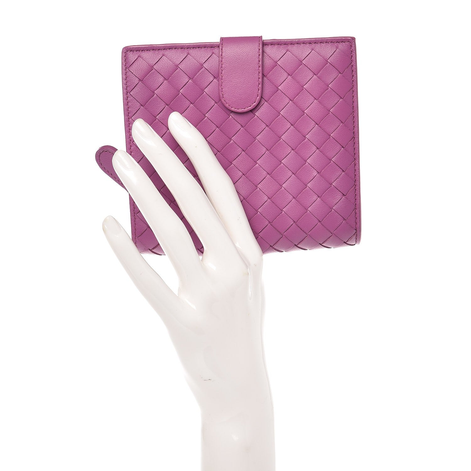 Bottega Veneta Nappa Intrecciato French Flap Wallet Peony 2 of 8