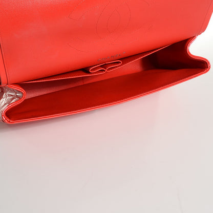 Chanel Patent Quilted Jumbo Double Flap Red 5 of 8