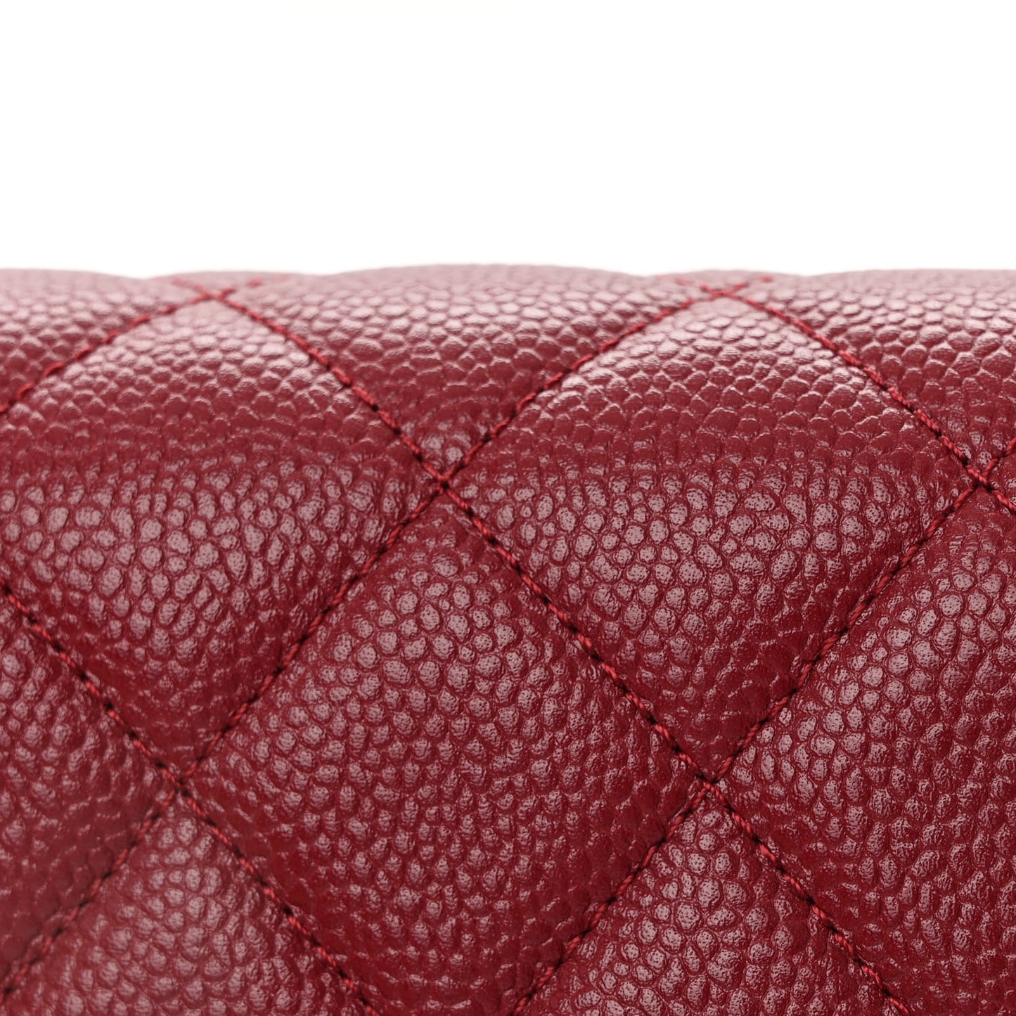 Caviar Quilted Chain Soul Flap Burgundy