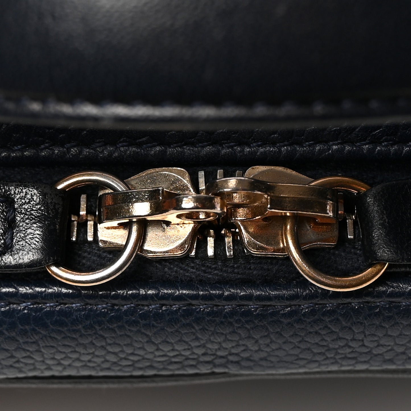 Caviar Quilted Medium CC Filigree Vanity Case Navy Black