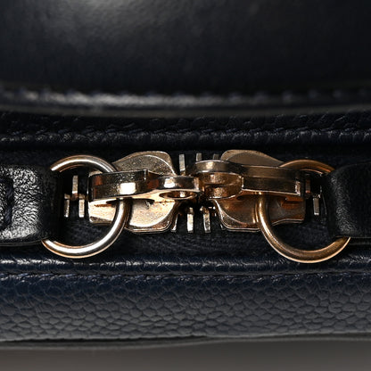 Chanel Caviar Quilted Medium CC Filigree Vanity Case Navy Black 11 of 14