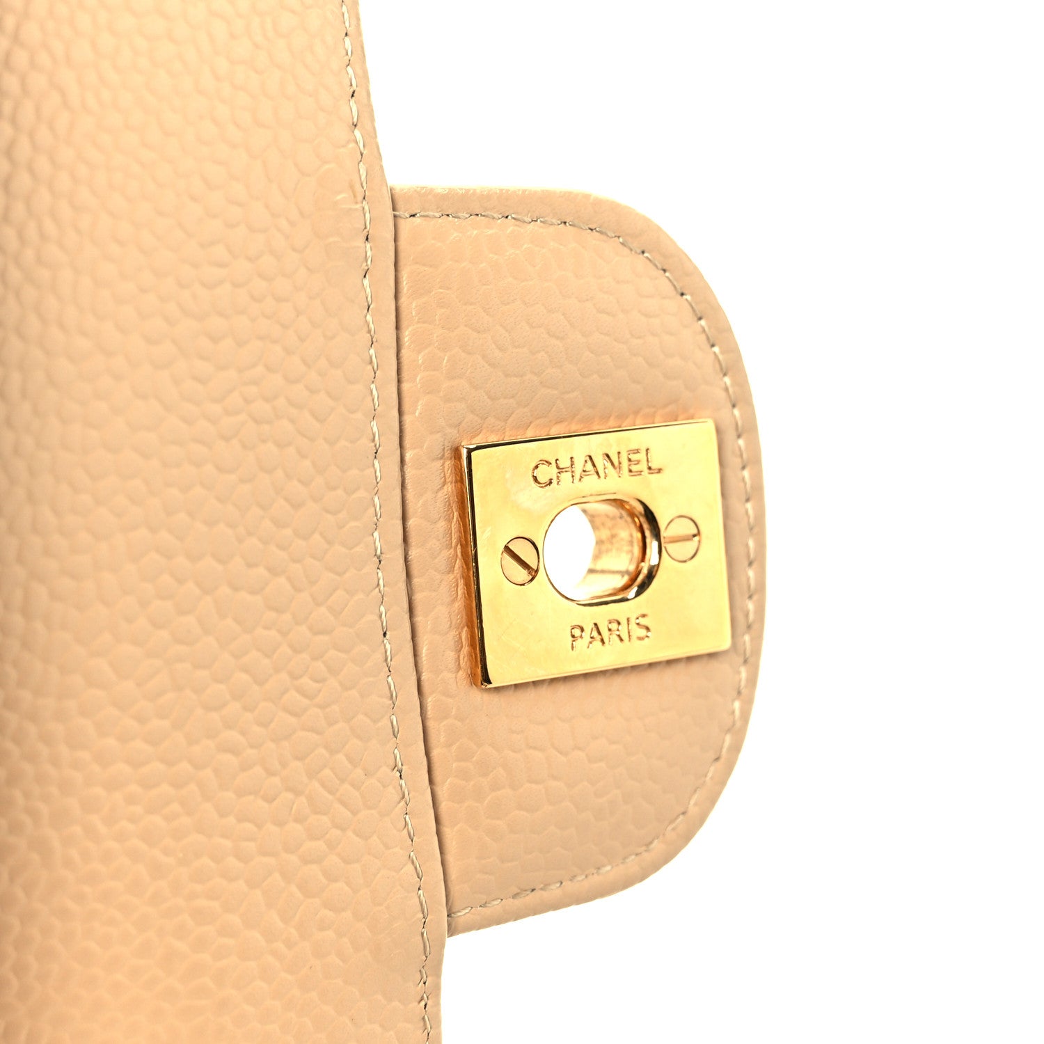 Chanel Caviar Quilted Medium Double Flap Beige Clair 7 of 12
