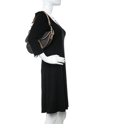 Christian Dior Denim Calfskin Saddle Bag Blue 2 of 20