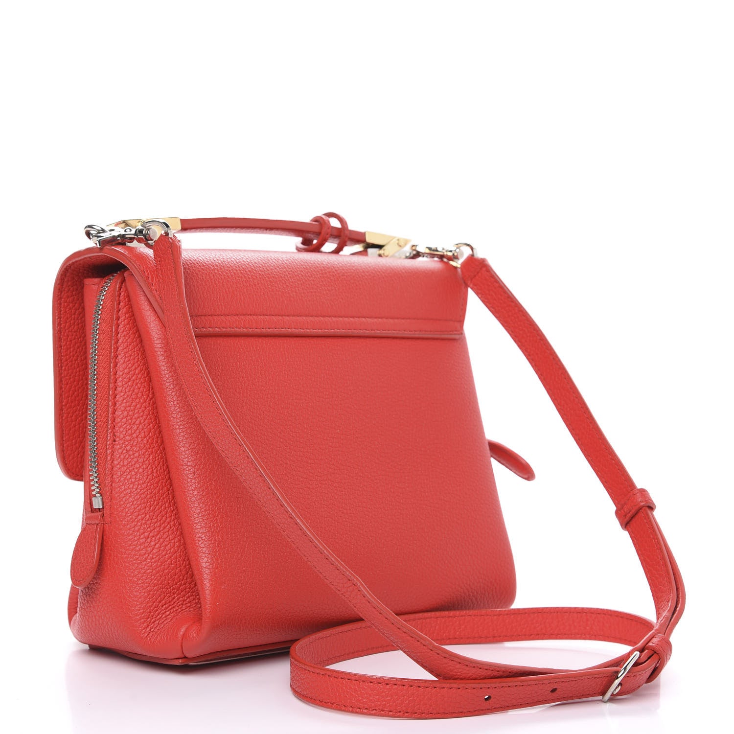 Balenciaga Grained Calfskin Le Dix Mini Soft Cartable Rouge Coquelicot 3 of 10