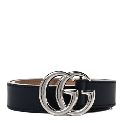 Gucci Calfskin Kids Double G 20mm Belt L Navy 1 of 4