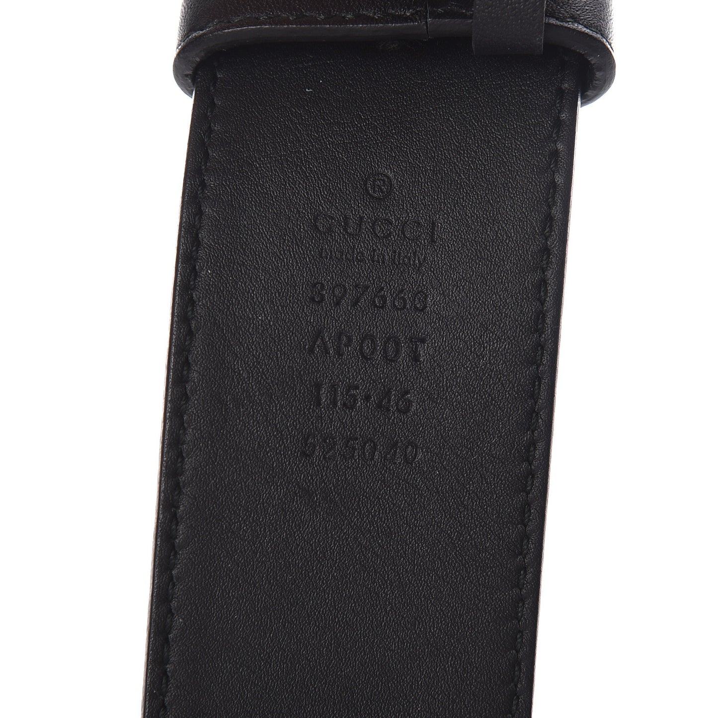 Moon Calfskin Double G 40mm Belt 115 46 Black