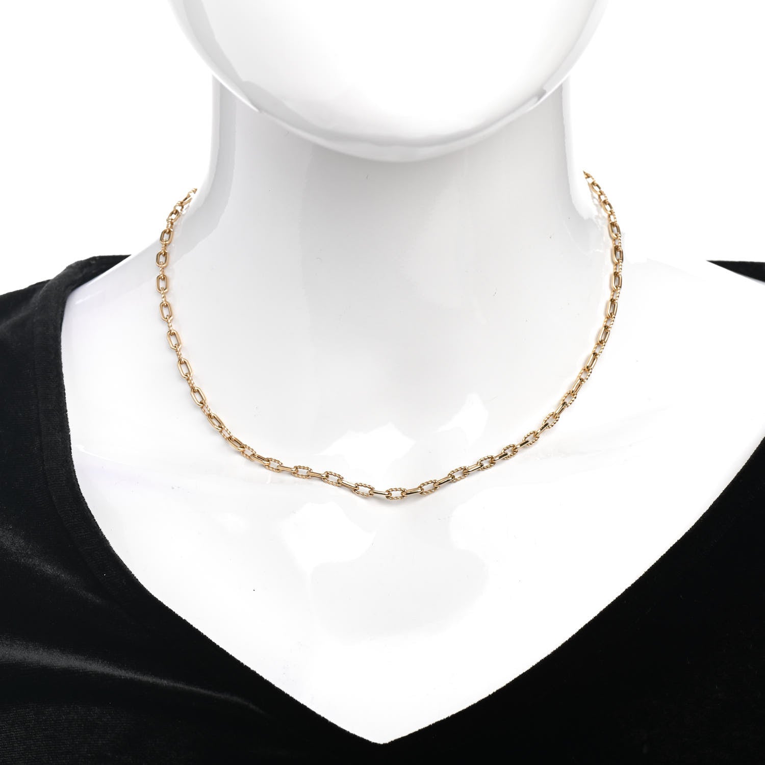 David Yurman 18K Yellow Gold 3mm Madison Chain Necklace 2 of 4