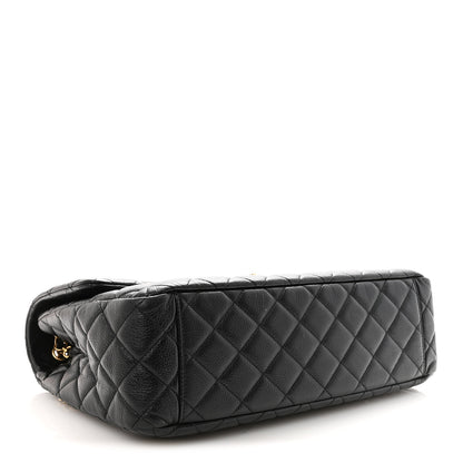 Chanel Grained Calfskin Quilted XXL Travel Flap Bag Black 4 of 10