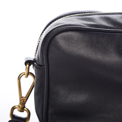 Prada Nappa Zippers Bow Clutch Black Pink 8 of 11