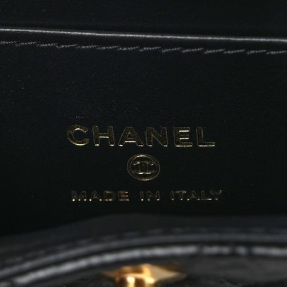 Chanel Shiny Aged Calfskin Quilted Mini Nano Kelly Shopper Black 6 of 12