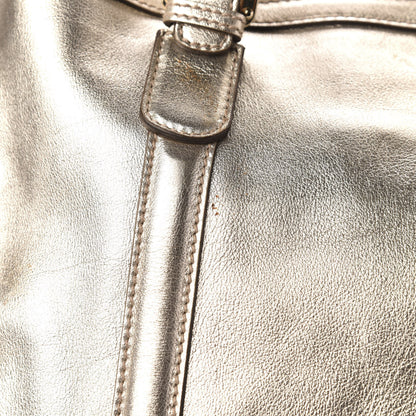 Gucci Metallic Calfskin Medium Britt Tote Platinum 13 of 14