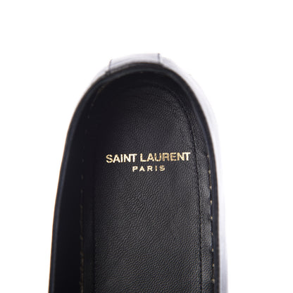 Saint Laurent Calfskin Monogram Espadrilles 39 Black 5 of 8