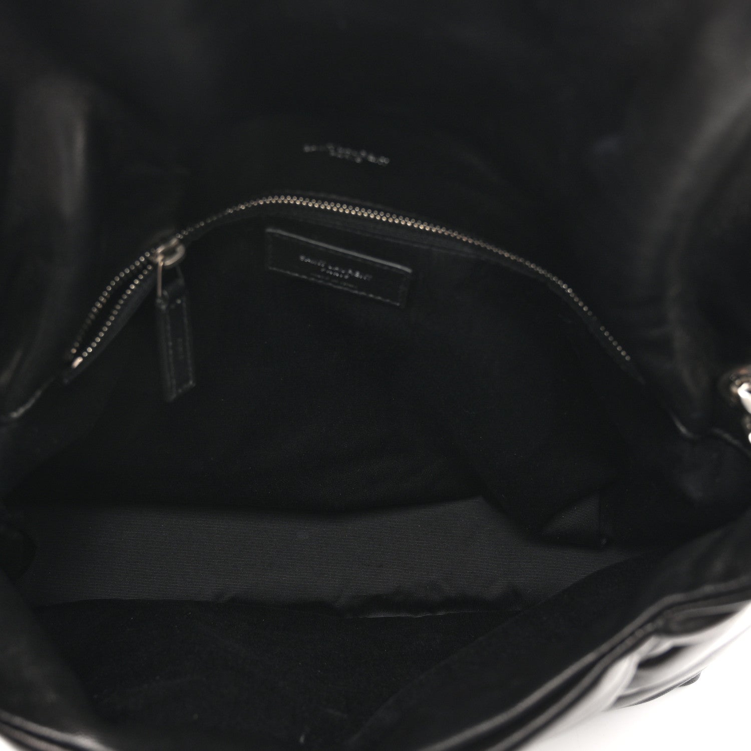 Saint Laurent Lambskin Quilted Medium Loulou Puffer Monogram Chain Satchel Black 5 of 11