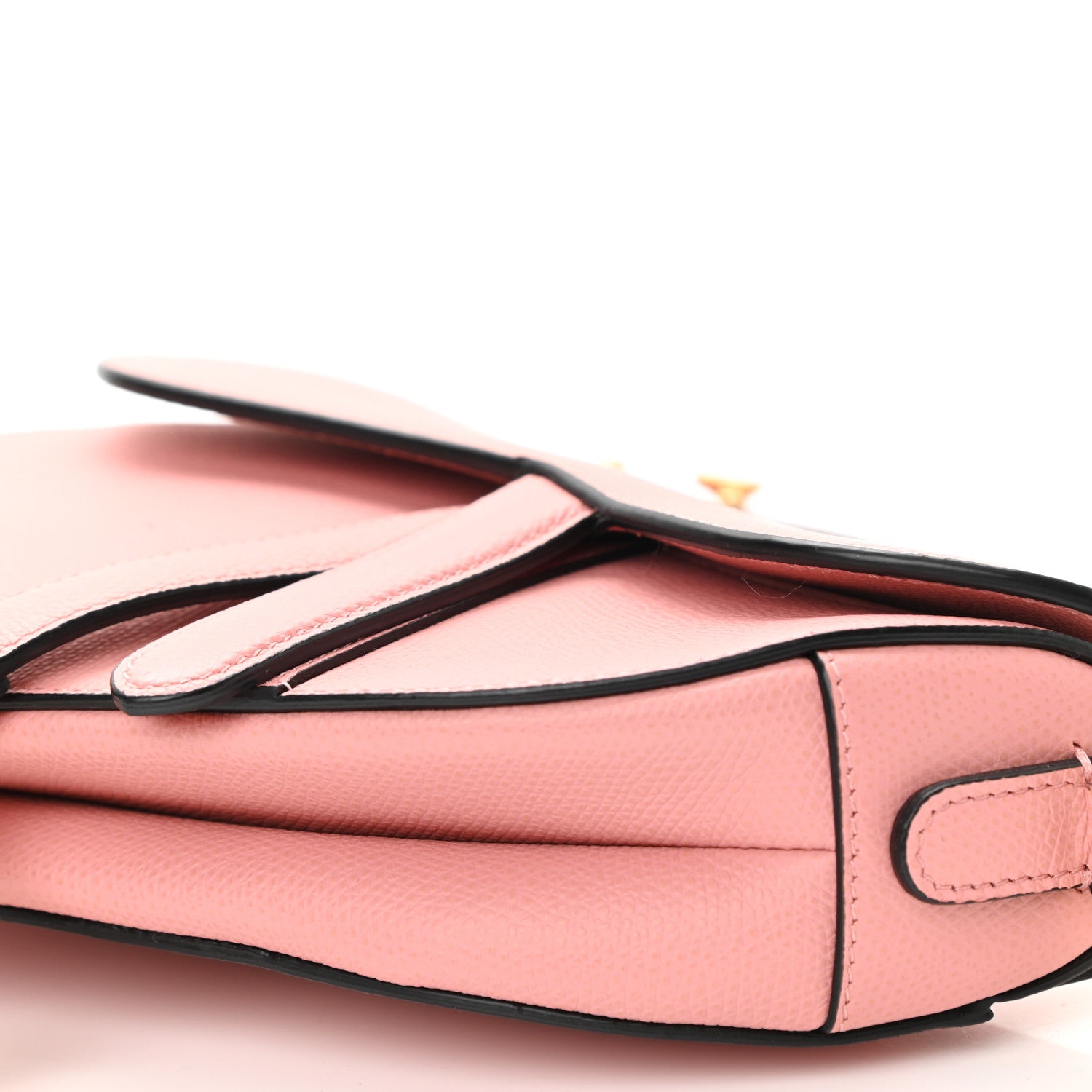 Christian Dior Grained Calfskin Mini Saddle Bag Pink 9 of 9