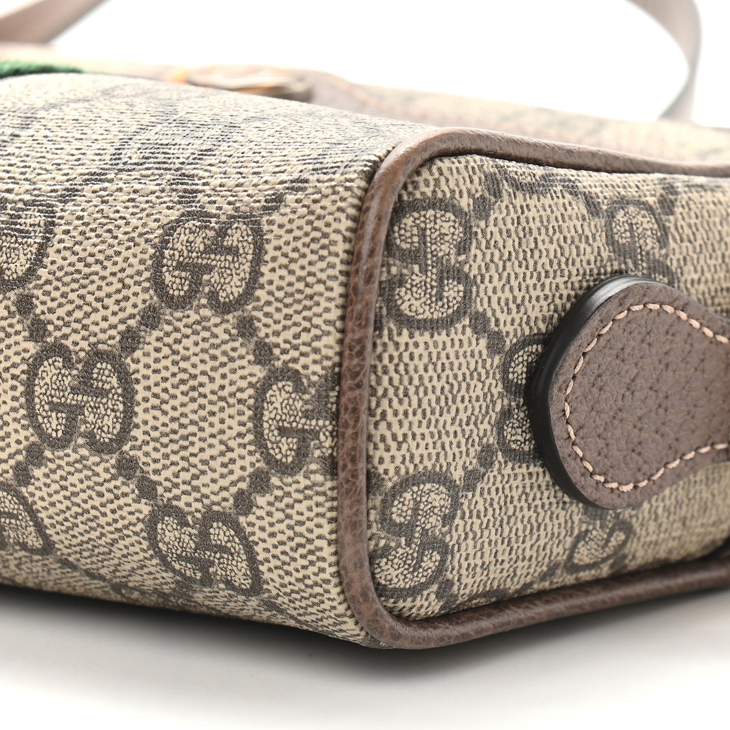 GG Supreme Monogram Web Mini Ophidia Shoulder Bag Brown