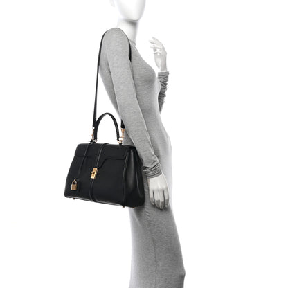 Celine Grained Calfskin Classique 16 Top Handle Bag Black 2 of 11