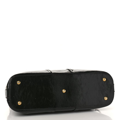 Saint Laurent Textured Patent Calfskin Medium Muse Black 4 of 8