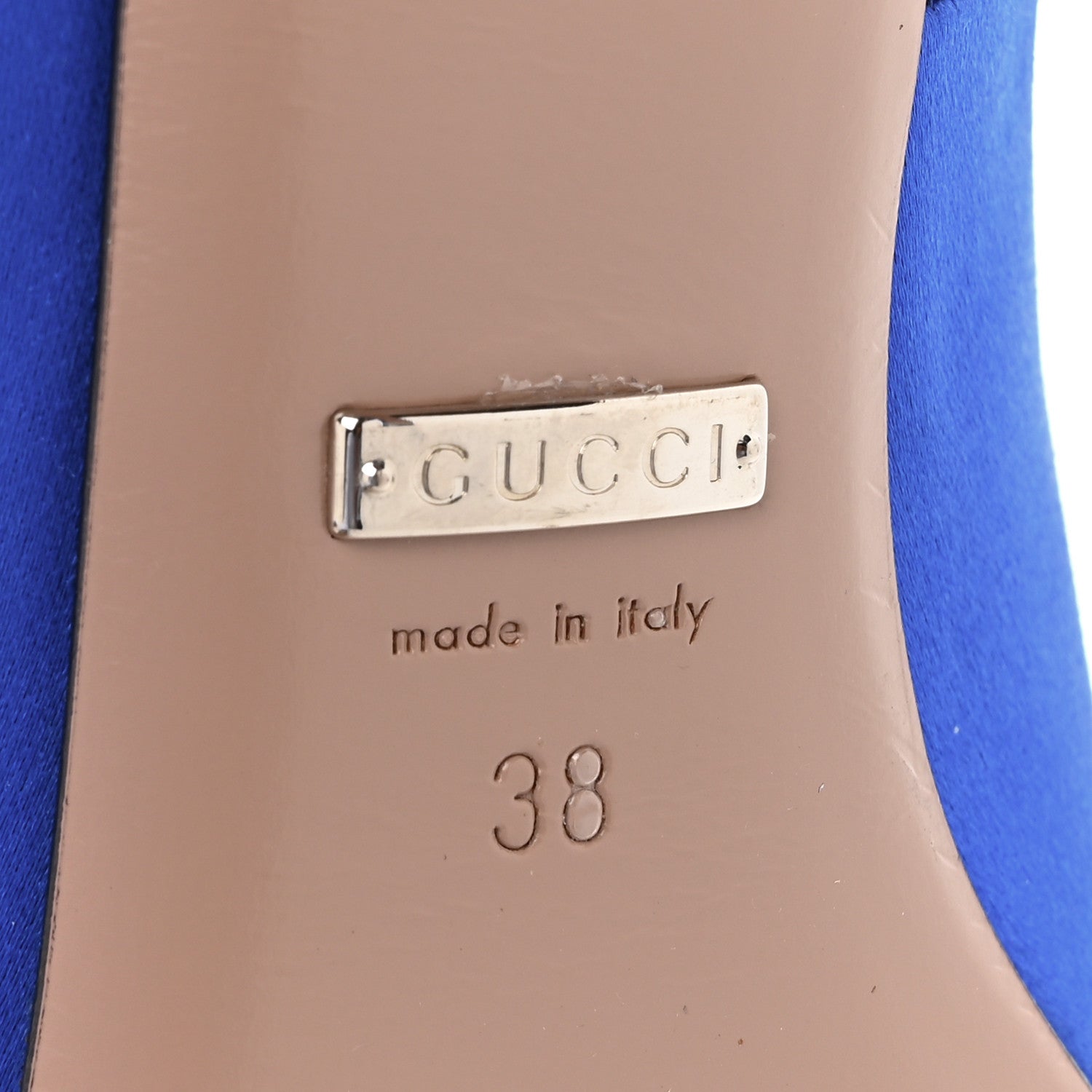 Gucci Satin Sparkling GG Pumps 38 Deep Zaffiro 7 of 12