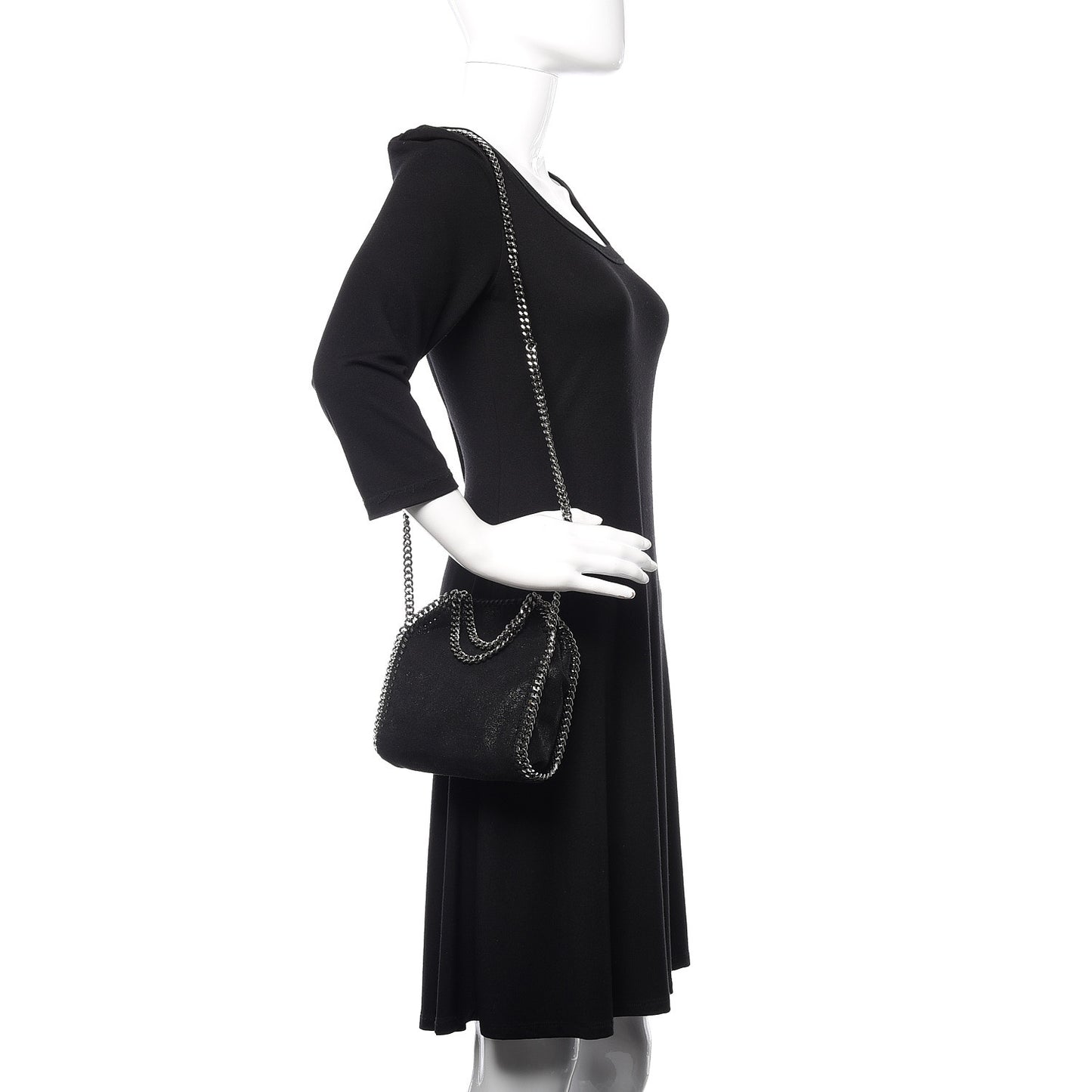 Shaggy Deer Tiny Falabella Tote Black