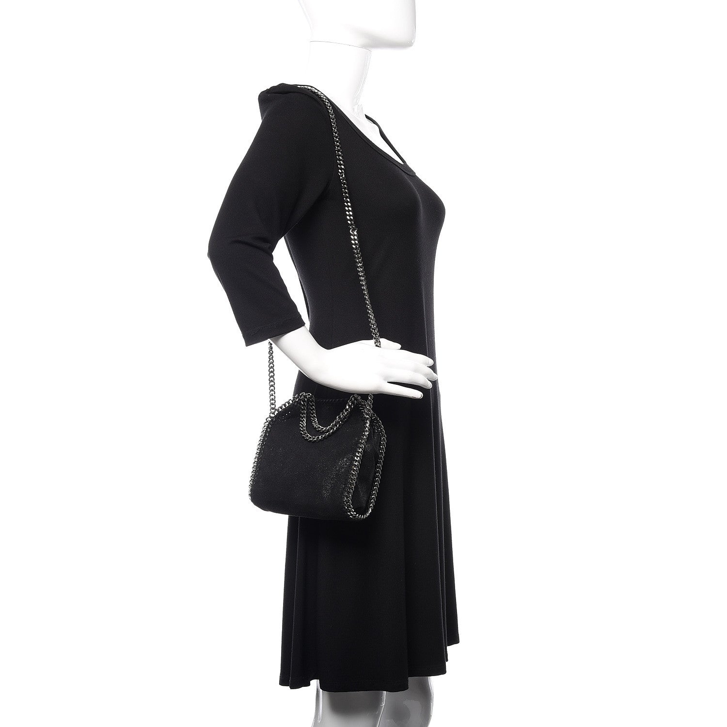 Stella McCartney Shaggy Deer Tiny Falabella Tote Black 2 of 9