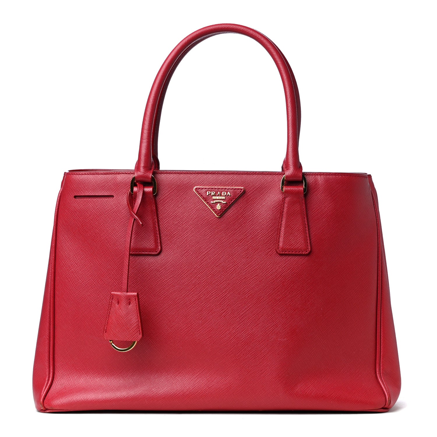 Prada Saffiano Lux Medium Tote Fuoco 1 of 9
