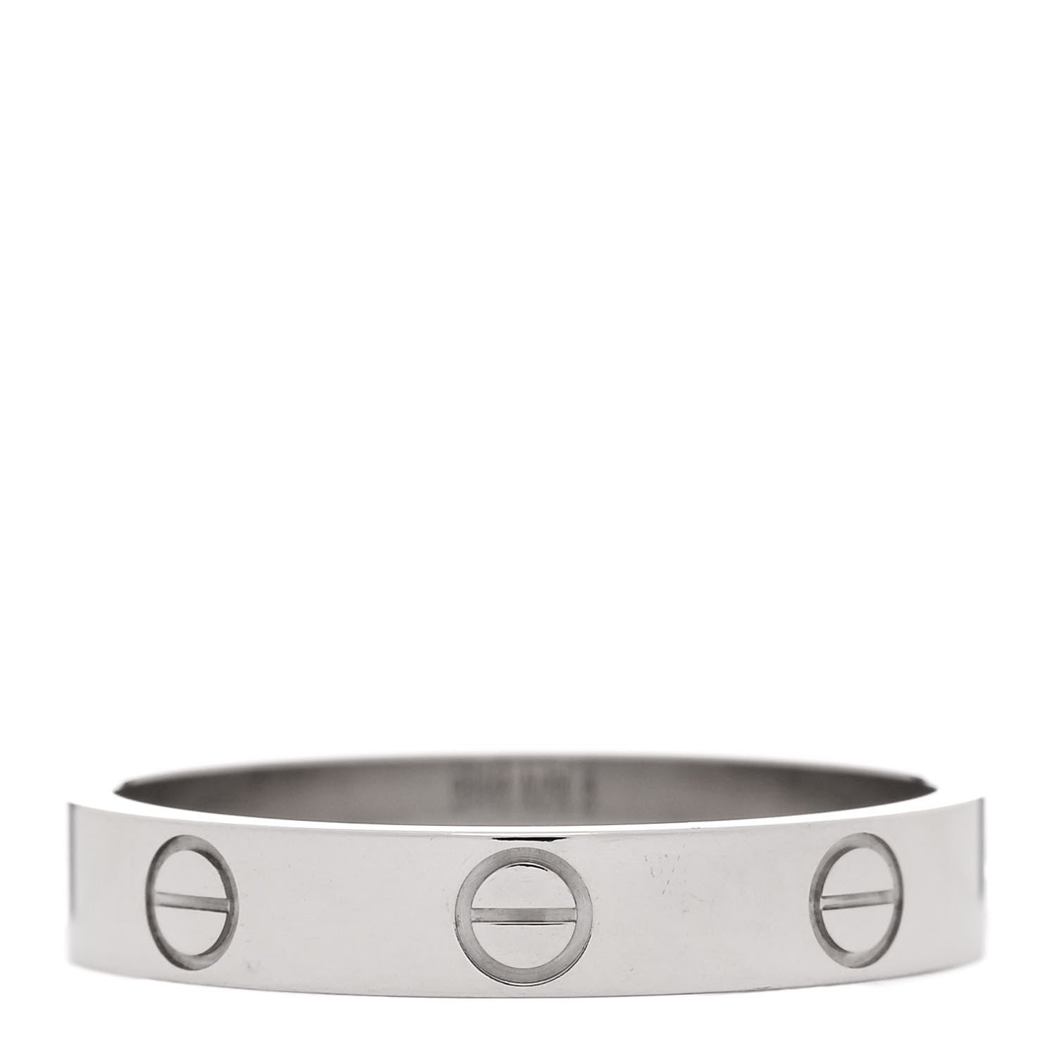 Cartier 18K White Gold 3.5mm LOVE Wedding Band Ring 57 8 3 of 5