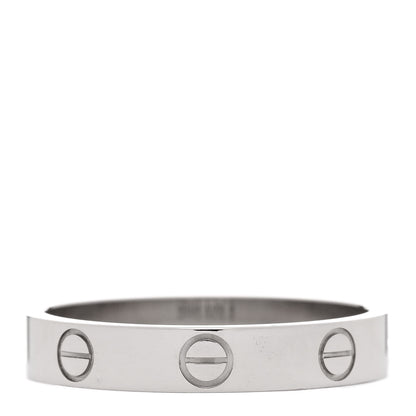 Cartier 18K White Gold 3.5mm LOVE Wedding Band Ring 57 8 3 of 5