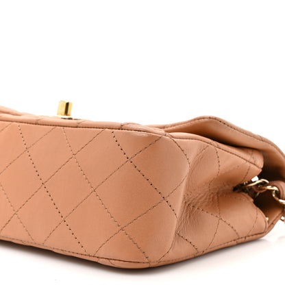 Chanel Lambskin Quilted Mini Rectangular Flap Brown 9 of 12