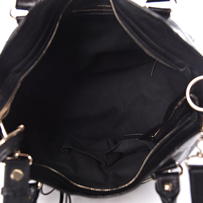 Balenciaga Chevre Gold Metallic Edge Hardware Velo Black 5 of 11