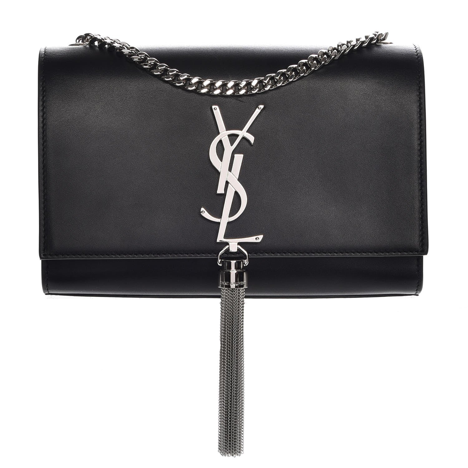 Saint Laurent Smooth Calfskin Medium Classic Monogram Kate Tassel Satchel Black 1 of 7