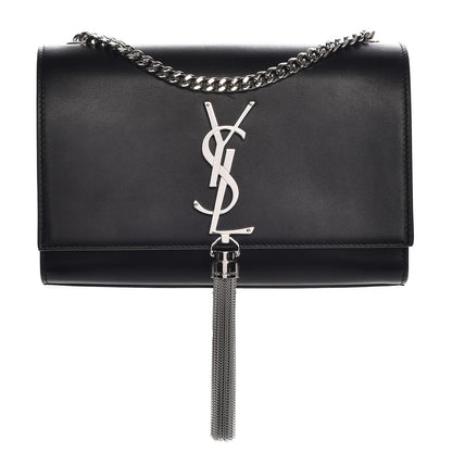 Saint Laurent Smooth Calfskin Medium Classic Monogram Kate Tassel Satchel Black 1 of 7