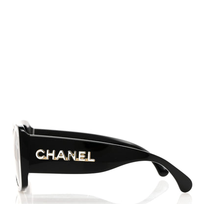 Chanel Acetate CC Logo Square Sunglasses 71472A Black 3 of 8