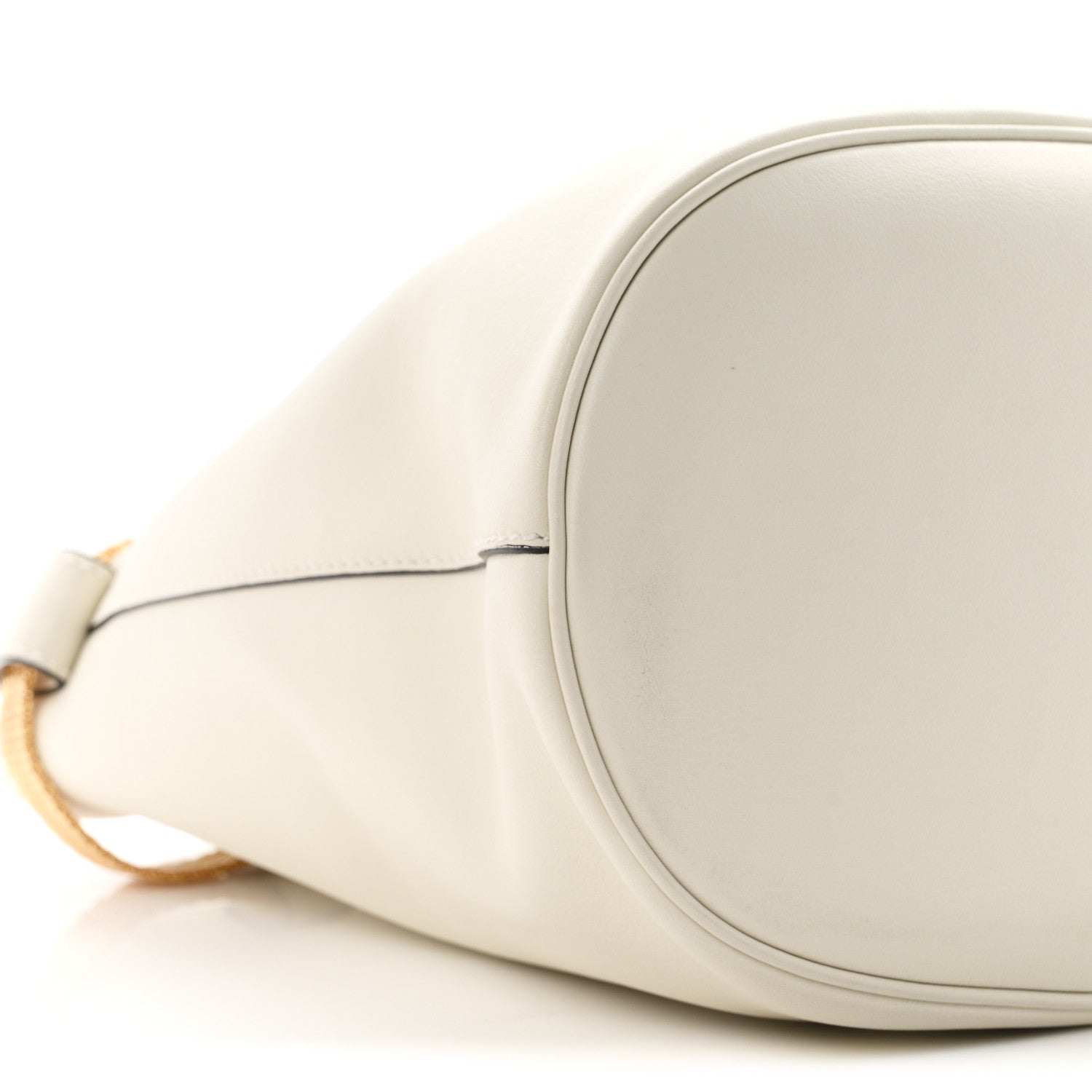 Prada Calfskin Buckle Bag With Jeweled Belt  White Black 9 of 10