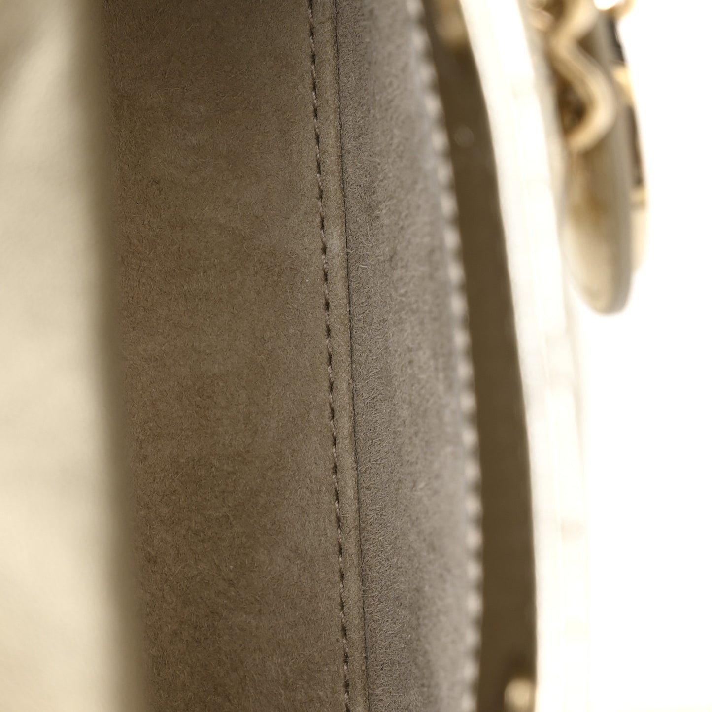 Metallic Lambskin Cannage Micro DiorAmour Lady Dior Gold