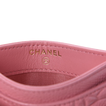 Chanel Caviar Camellia Embossed Card Holder Pink 8 of 11