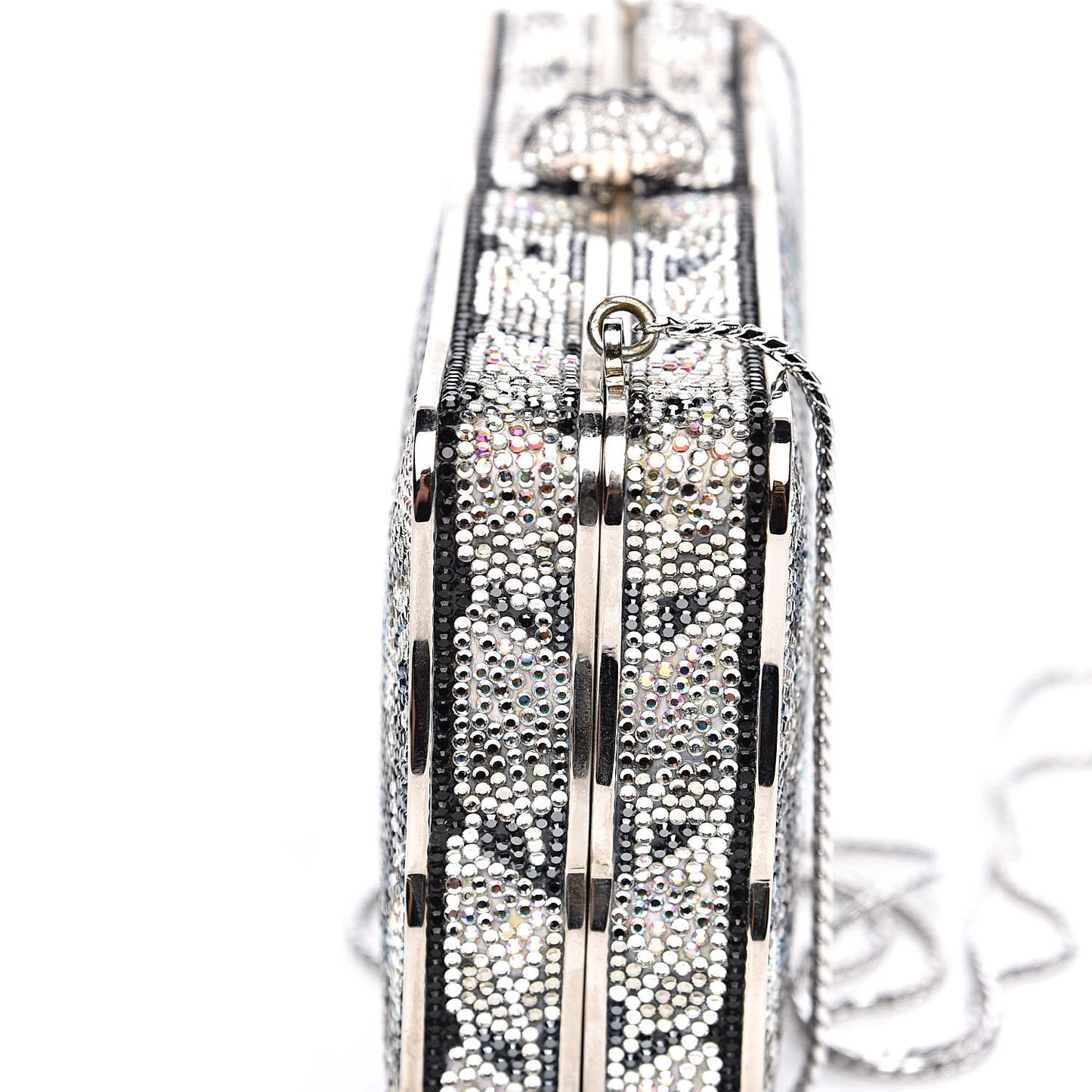 Swarovski Crystal Minaudière Deco Clutch Black