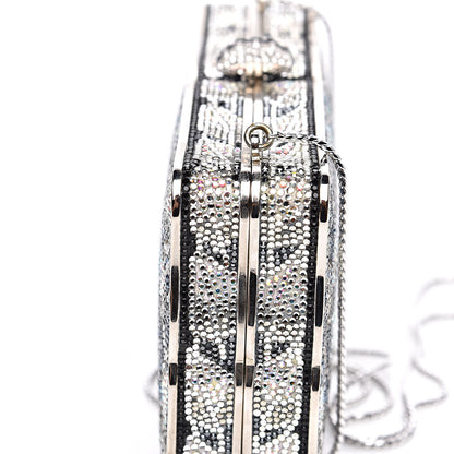 Judith Leiber Swarovski Crystal Minaudière Deco Clutch Black 17 of 20