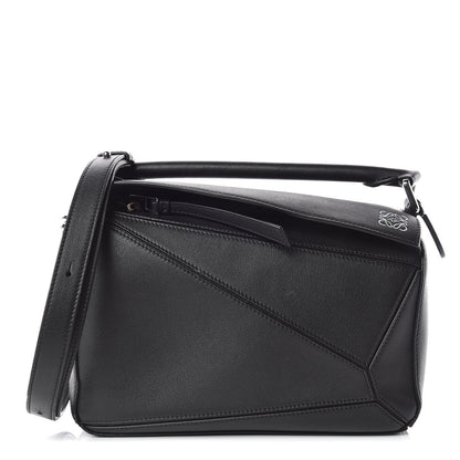 Loewe Calfskin Small Puzzle Bag Black 1 of 9