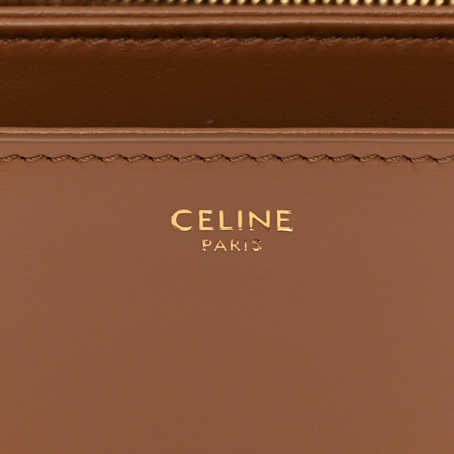 Celine Shiny Calfskin Medium Triomphe Bronze 6 of 14