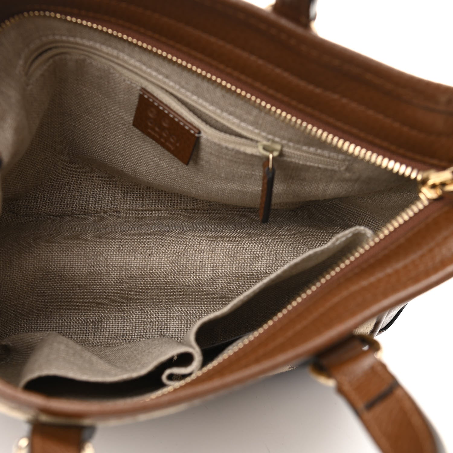 Gucci Monogram Small Bree Tote Beige Tabacco 5 of 10