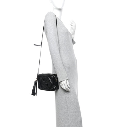 Gucci Soft Patent Small Soho Disco Bag Black 2 of 13