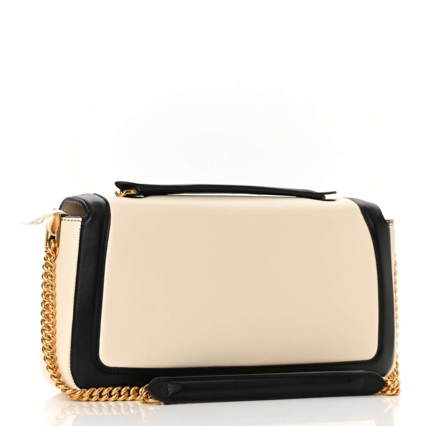 Nappa Apolo Bi-Color Chain Baguette Uovo Black