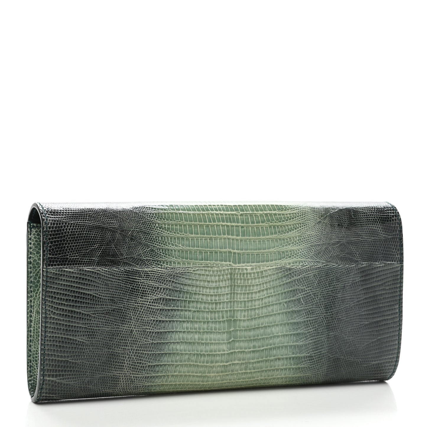 Ombre Lizard Muse Clutch Green