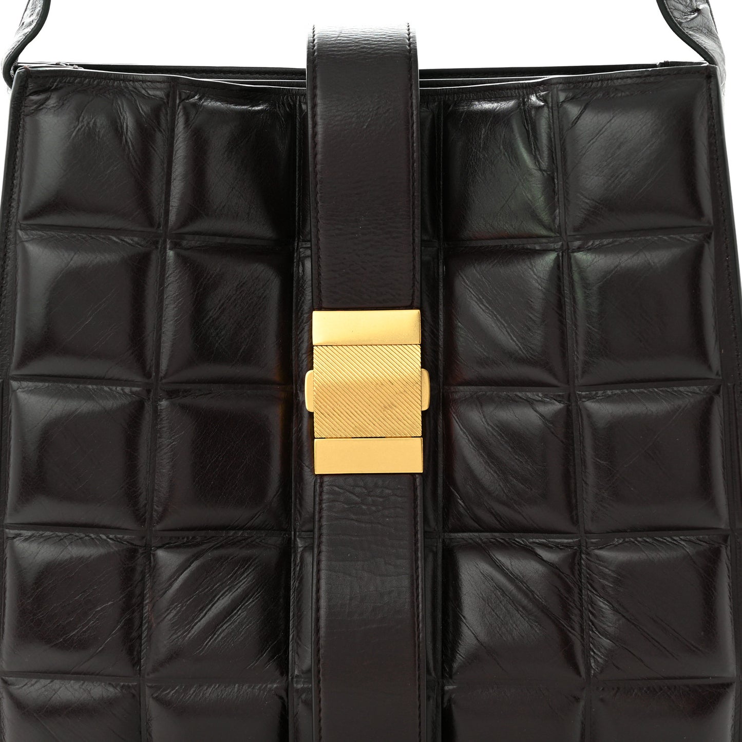 Nappa Maxi Intrecciato Padded Marie Bag Brown